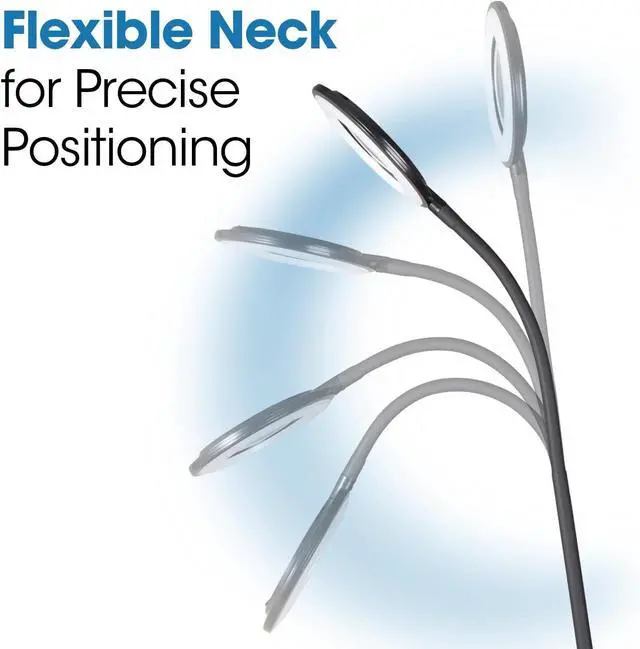 Alt view image 5 of 7 - OttLite LED Lamp Clip On Magnifying Glass with Light  Optical Grade Magnification, Adjustable Arm, ClearSun LED Technology for Crafting & Needlework, Great Desk Lamp, Book Light, Reading Lamp