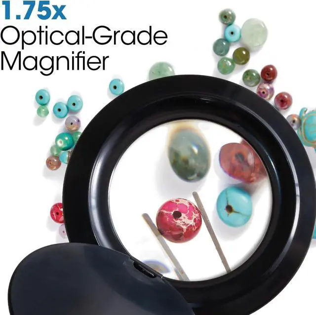 Alt view image 6 of 7 - OttLite LED Lamp Clip On Magnifying Glass with Light  Optical Grade Magnification, Adjustable Arm, ClearSun LED Technology for Crafting & Needlework, Great Desk Lamp, Book Light, Reading Lamp