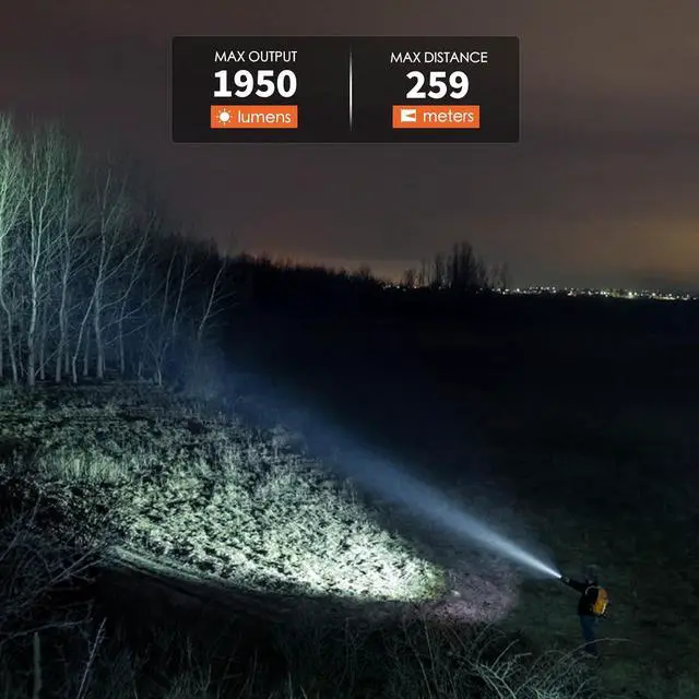 Alt view image 2 of 7 - ThruNite TN12 V6 Tactical LED Flashlight, High 1950 Lumens Dual Switch, USB-C Rechargeable Flashlight Compact for EDC, Law Enforcement, and Outdoor Use (Cool White)