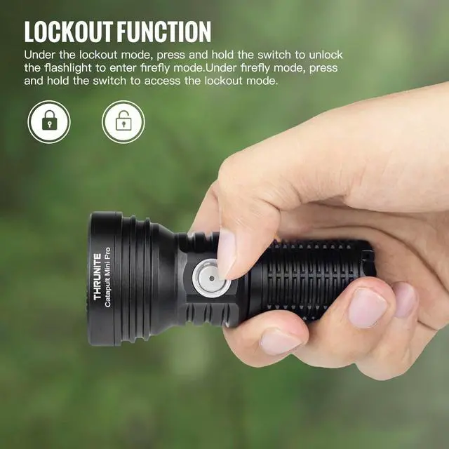 Alt view image 7 of 7 - ThruNite Catapult Mini Pro LED Searchlight, 566 Meters Long Throw, High 2588 Lumens Rechargeable Flashlight with Battery Extension Tube for Search and Rescue, EDC