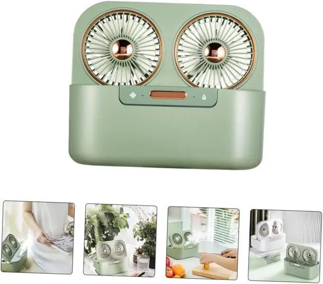 Alt view image 2 of 7 - NUOBESTY 1set Usb Humidifier Fan Dual Spray Mist Function Portable Desktop Cooling Fan for Hour Humidification Instant Cooling Effect