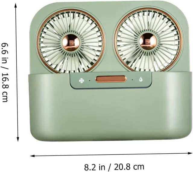 Alt view image 6 of 7 - NUOBESTY 1set Usb Humidifier Fan Dual Spray Mist Function Portable Desktop Cooling Fan for Hour Humidification Instant Cooling Effect