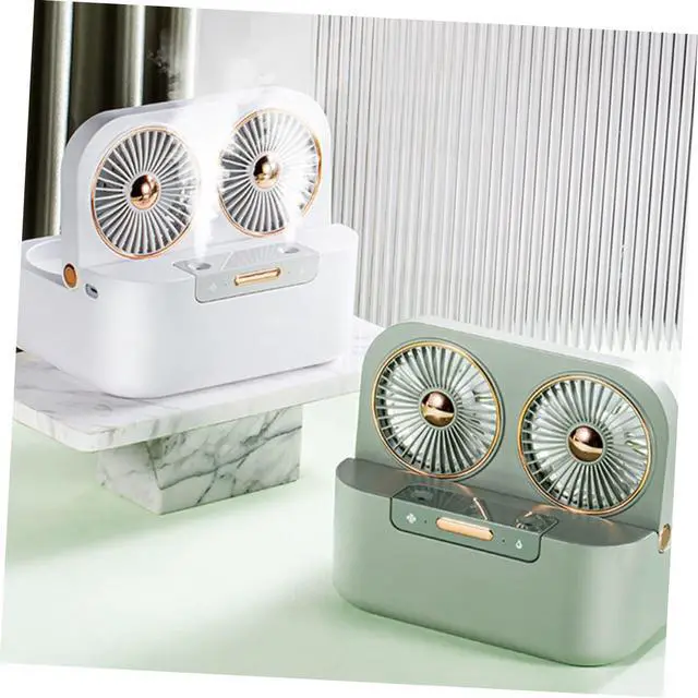 Alt view image 5 of 7 - NUOBESTY 1set Usb Humidifier Fan Dual Spray Mist Function Portable Desktop Cooling Fan for Hour Humidification Instant Cooling Effect