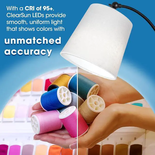 Alt view image 4 of 7 - OttLite Good Housekeeping Shaded LED Desk Lamp with Wireless Charging Pad - Designed to Reduce Eyestrain - Adjustable Shade, Replaceable ClearSun LED Bulb, Crafting, Reading Light, Desk Lamp