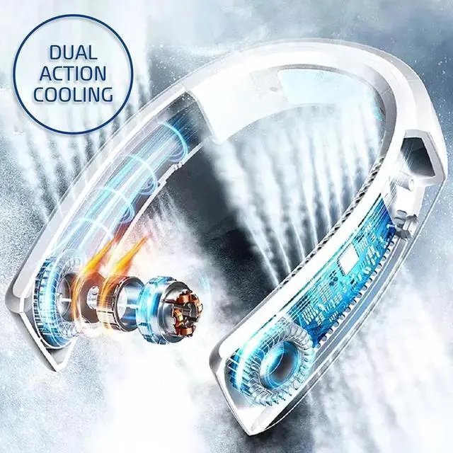 Alt view image 4 of 6 - Alphacool Portable Neck Air Conditioner  Neck and Face Cooling Device with Rechargeable Battery  Bladeless Design