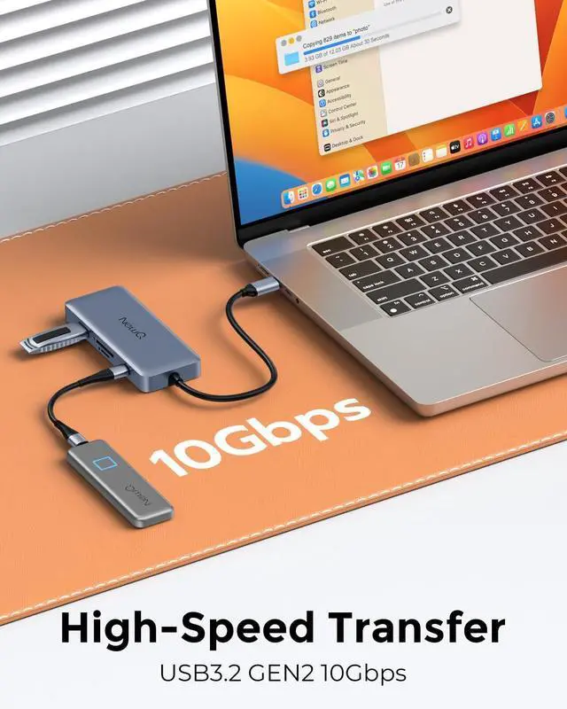 Alt view image 5 of 7 - 140W USB C Hub and USB4 M.2 NVMe SSD Enclosure