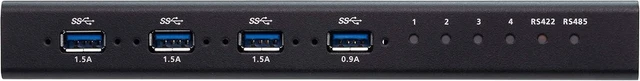 Alt view image 3 of 5 - ATEN US3344I 4 x 4 USB 3.2 Gen 1 Industrial Hub Switch, Includes Mounting Kit, Remote Port Selector and Terminal Block Adapter Set