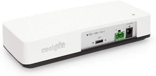 Alt view image 2 of 6 - Coolgear 4 Port USB 3.2 Gen 2 Type-C Hub, 10Gbps Speeds, Screw Locking Ports, Status LEDs, AC Power Adapter Included