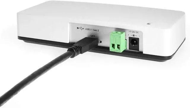 Alt view image 3 of 6 - Coolgear 4 Port USB 3.2 Gen 2 Type-C Hub, 10Gbps Speeds, Screw Locking Ports, Status LEDs, AC Power Adapter Included