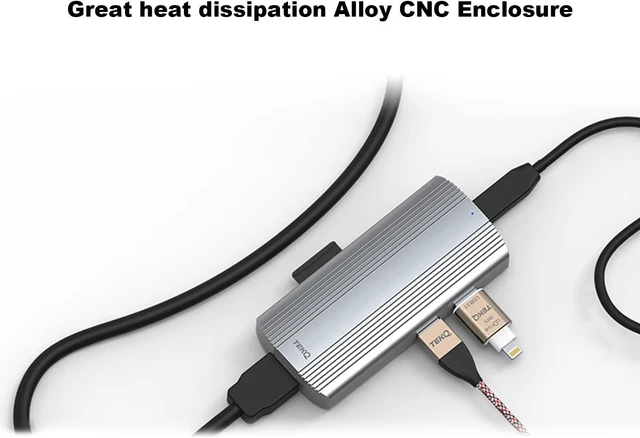 Alt view image 2 of 6 - M.2 500GB SSD Drive, with 5 in 1 USB C Hub Adapter with 500G SSD Inside, with 4K HDMI Display, 2 x10Gbps USB-C 3.1 Ports, 1 x SD Card Port, Up to 1000mb/s