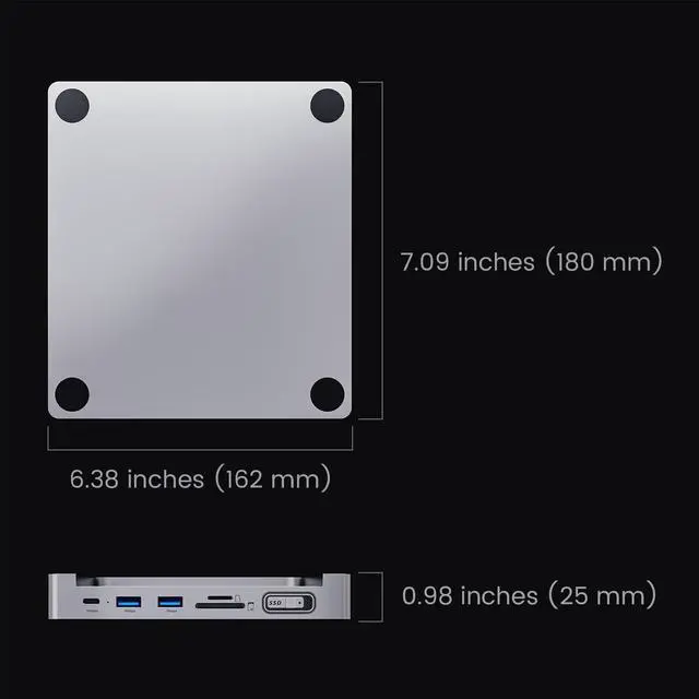 Alt view image 6 of 7 - INVZI MagHub 8-in-1 USB C Hub for iMac 24 inch 2021/2023/2024, USB Hub Adapter for M1/M3/M4, 10Gbps USB-C & USB-A, Pop-Up SSD M.2 NVMe/SATA SSD Enclosure, SD/TF, Gigabit Ethernet