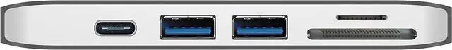 Alt view image 6 of 6 - j5create USB-C 6-in-1 UltraDrive Mini Dock USB C USB 3.1 Power Delivery | SD/microSD Slots | Compatible with MacBook, Chromebook and USB C Devices