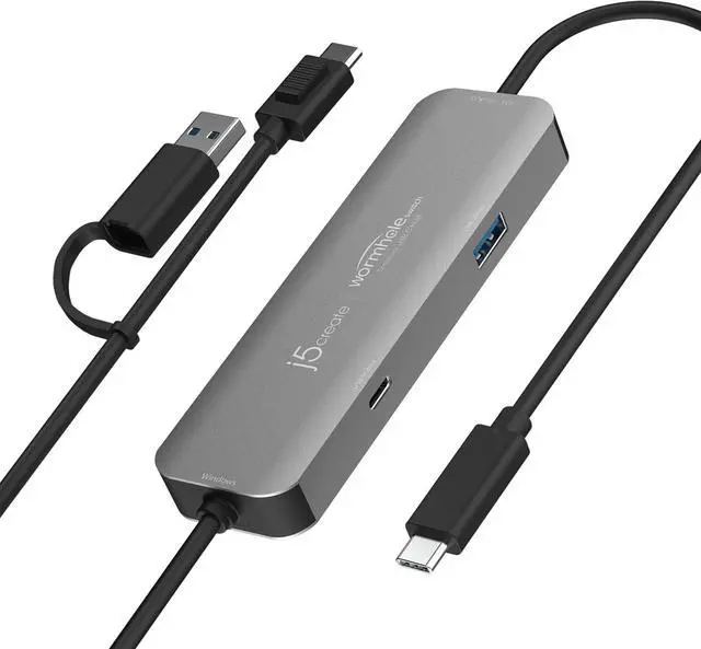 Main image of j5create iPad/iPhone to Windows Collaboration Sharing Hub, Use iPad as a Second Display for Windows Laptop, Transfer Files Between iPhone and Win PC, Wormhole Switch CrossLink (JCH422)