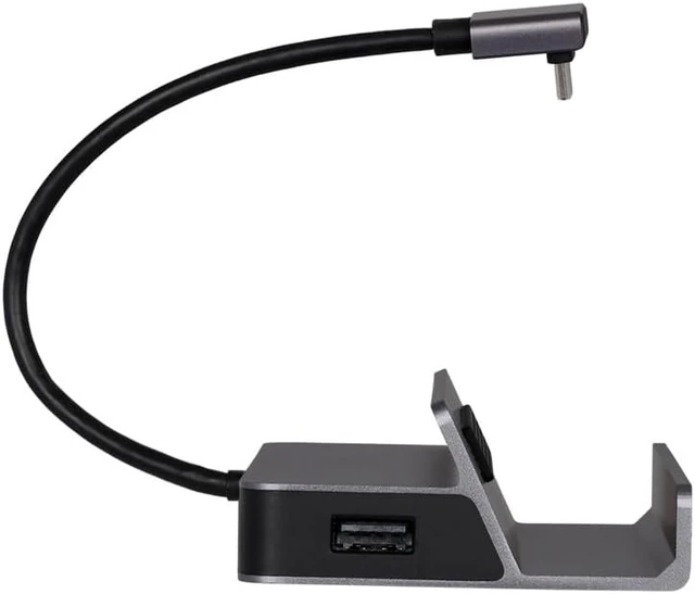 Alt view image 4 of 6 - Monoprice 6-in-1 Steam Deck Dock USB-C Charging Station with HDMI 2.0 4K@60Hz, Gigabit Ethernet, USB-A 3.2, 100W USB-C PD Input Port, Compatible with Steam Deck OLED and LCD Models - Dark Matter