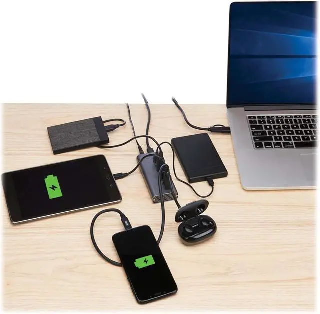 Alt view image 3 of 7 - Tripp Lite Series 7-Port USB-C Hub - USB 3.2 Gen 1 and USB 3.2 Gen 2, 5 USB-A and 2 USB-C Ports, Gray (U360-007-5A2C)