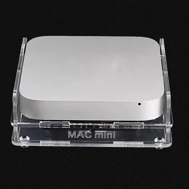 Alt view image 2 of 6 - Mac mini Mount,Mini Cooling Fan Design,Super Strong Wind Modification Chassis,Equipped with a 5.5 Inches Silent Fan for Heat Sink,USB Power Supply(Transparent)