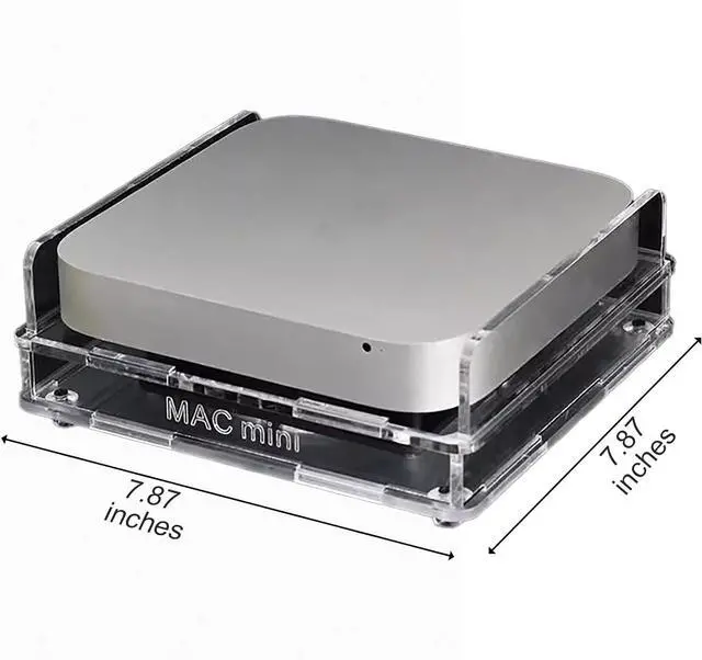 Alt view image 6 of 6 - Mac mini Mount,Mini Cooling Fan Design,Super Strong Wind Modification Chassis,Equipped with a 5.5 Inches Silent Fan for Heat Sink,USB Power Supply(Transparent)