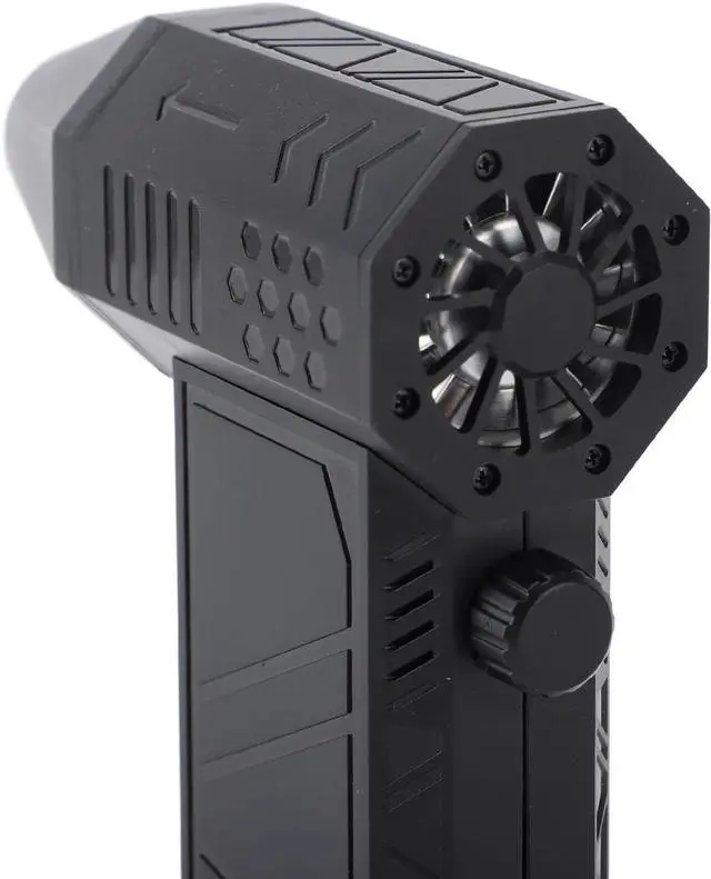Alt view image 7 of 7 - 130000RPM Mini Turbo Fan Electric Air Duster Blower with Two Magnetic Nozzles Stepless Speed Adjustment Cordless USB Rechargeable (Black)