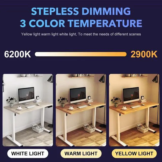 Alt view image 6 of 7 - RGB Music Sync Monitor Light Bar for Curved Monitors 24-27 Inch - Touch Control USB Powered Screen Light with Eye Care