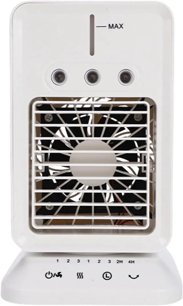 Alt view image 4 of 7 - Miniature Desktop Humidifying Air Conditioning Fan Usb Rechargeable 300ML Water Tanks Cooling Fan With Night Light