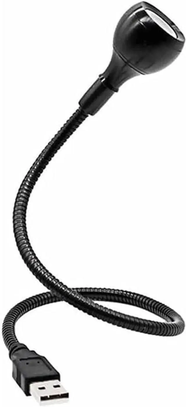 Main image of USB Operated Flexible Neck Portable Lamp White or Warm White Lighting Metal for PC Computer,Laptop(Black)