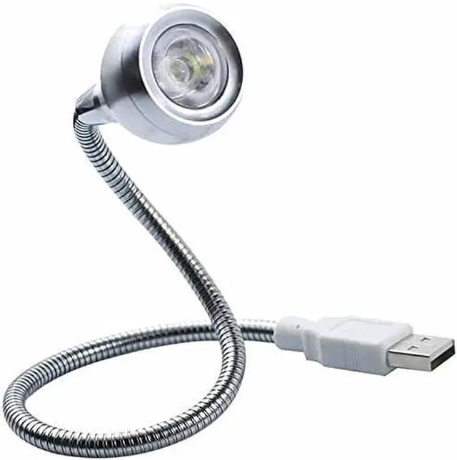 Alt view image 4 of 6 - USB Operated Flexible Neck Portable Lamp White or Warm White Lighting Metal for PC Computer,Laptop(Black)