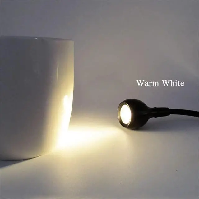 Alt view image 6 of 6 - USB Operated Flexible Neck Portable Lamp White or Warm White Lighting Metal for PC Computer,Laptop(Black)