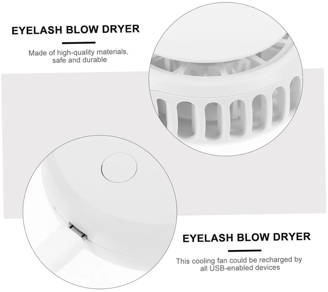 Alt view image 6 of 7 - DOITOOL Lash Extensions Supplies 6pcs Eyelash Fan Mini Personal Fan Travel Stuff Mini Fan Lash Extension Fan Usb Auxiliary Tool