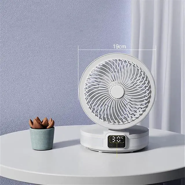 Alt view image 7 of 7 - Multifunctional Electric Fan USB Charging Real-Time Constant Temperature Folding Aromatherapy Bedside Lamp Summer Desktop Radiator with Night Light Function,White
