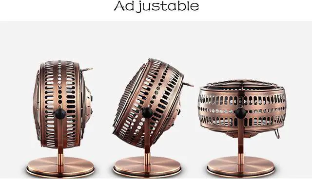 Alt view image 5 of 7 - USB-powered Cord with Motion Sensor UDB Fan Clip Type Office Desk Fan Automatic Compact fan for Traveling Computer 2 Air Volume Modes Lightweight Brushless Motor Customizable,Retro Brass