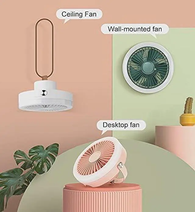 Alt view image 2 of 4 - MSX N2 Night Small Personal USB Desk Fan3 Speeds Table Fan Powered by USB7 Inch Portable Fan For Home Bedroom Car Outdoor Travel (atrovirens) (HND-N2)