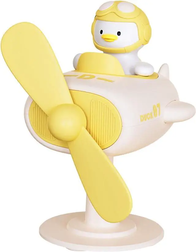 Main image of USB Portable Fan Astronaut Shaped Desk Laptop Low Noise Funny Small Table Fan Personal Desk Fan for Dormitory Home Kitchen, Yellow