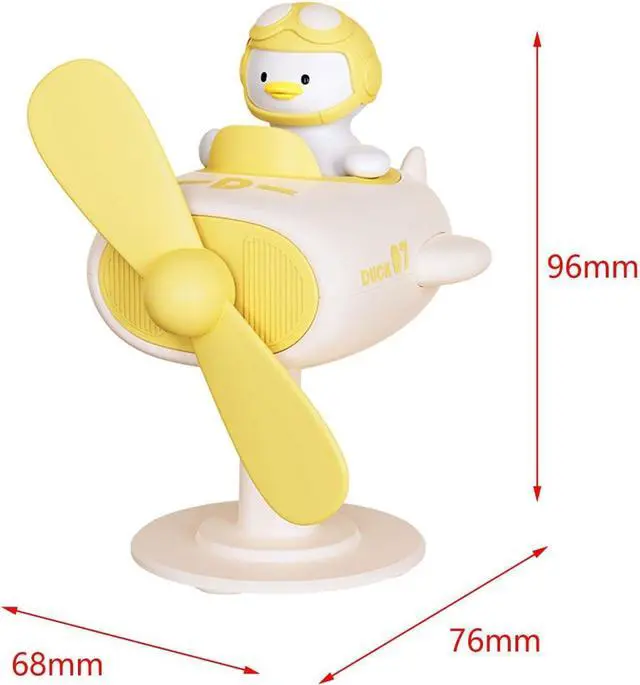Alt view image 5 of 7 - USB Portable Fan Astronaut Shaped Desk Laptop Low Noise Funny Small Table Fan Personal Desk Fan for Dormitory Home Kitchen, Yellow