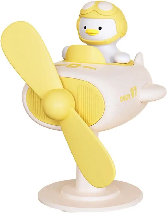 Alt view image 6 of 7 - USB Portable Fan Astronaut Shaped Desk Laptop Low Noise Funny Small Table Fan Personal Desk Fan for Dormitory Home Kitchen, Yellow