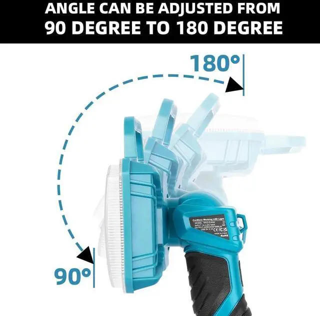 Alt view image 5 of 7 - 40W Cordless LED Flashlight for Makita 18V Lithium-ion Battery, 4200LM Handheld Work Light with USB Charger Port for Camping, Hiking, Climbing, Job Site, Indoor & Outdoor Use