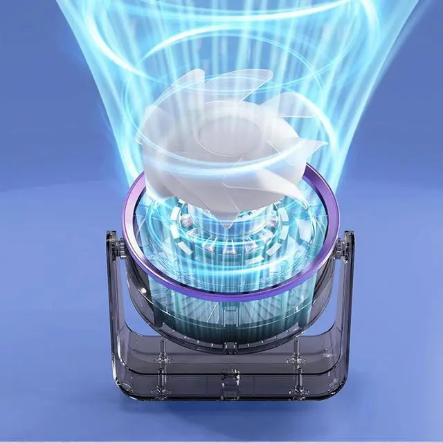 Alt view image 7 of 7 - Mini Electric Fan Desktop Dormitory USB Desk lamp Fan Wall-Mounted Household Dormitory circulating Fan