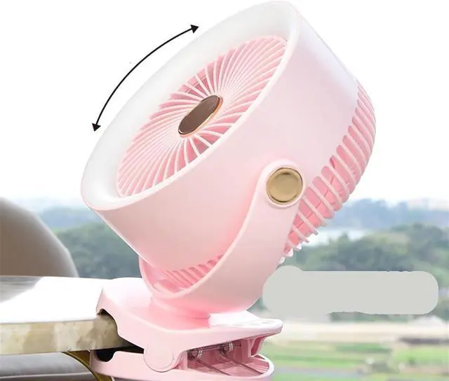 Alt view image 6 of 7 - AJMIPO Large Wind Force Clip Fan USB Charging Portable Desktop Small Fan Student Dormitory (W,A)