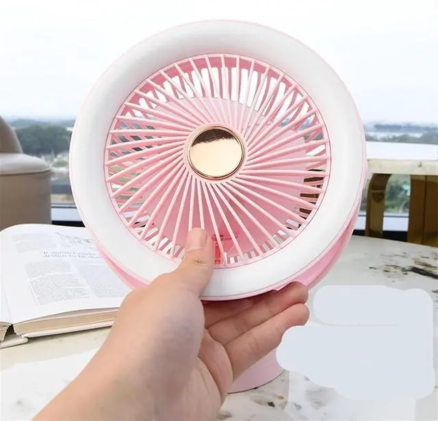 Alt view image 4 of 7 - AJMIPO Large Wind Force Clip Fan USB Charging Portable Desktop Small Fan Student Dormitory (W,A)