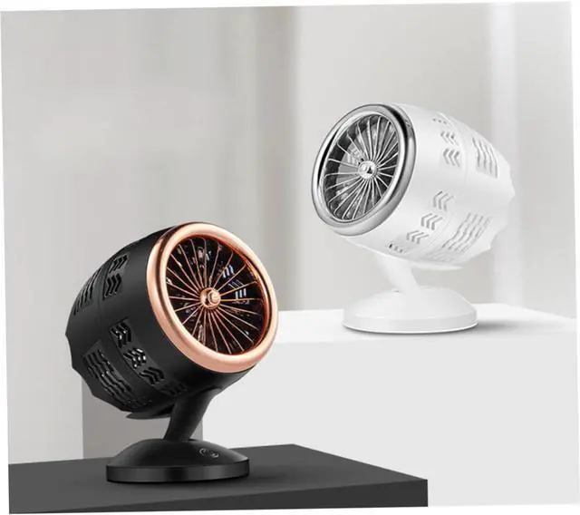 Alt view image 2 of 7 - ABOOFAN 2pcs Usb Mini Cooling Fan for Home Office Angle Low Noise Portable Desk Fan Usb Powered Golden