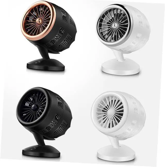 Alt view image 3 of 7 - ABOOFAN 2pcs Usb Mini Cooling Fan for Home Office Angle Low Noise Portable Desk Fan Usb Powered Golden