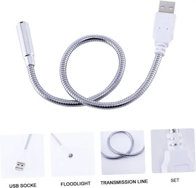 Alt view image 3 of 7 - 4pieces USB Reading Lamp High Brightness Flexible Gooseneck Led Light for Laptop Eye-Caring Portable USB Lights for Nighttime Use and Eye