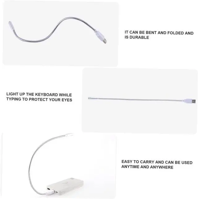 Alt view image 7 of 7 - 4pieces USB Reading Lamp High Brightness Flexible Gooseneck Led Light for Laptop Eye-Caring Portable USB Lights for Nighttime Use and Eye