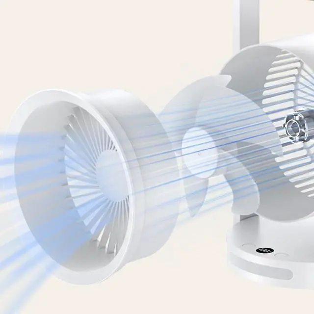 Alt view image 6 of 7 - USB Rechargeable Desktop Fan Multifunctional Cooling Fan Tabletop Fan Small Table Fan Suitable for Office and Home