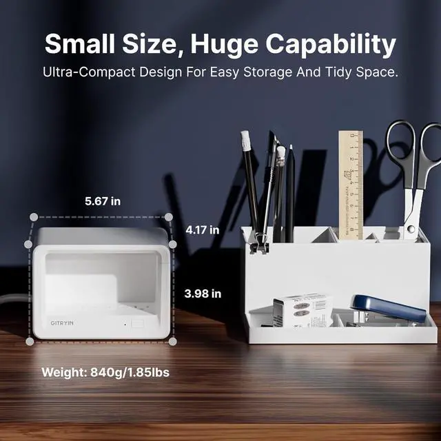Alt view image 7 of 7 - Gitryin 4 65W USB C Retractable Wall Chargers with Built-in Type-C Cable and 8-in-1 Desktop Charging Station