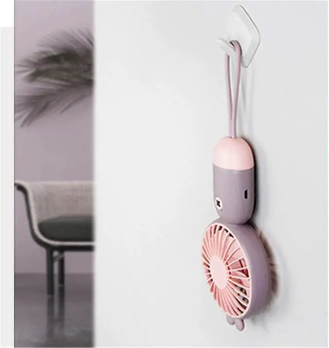 Alt view image 5 of 6 - Mini Handheld Fan Personal Portable Fan Speed Adjustable USB Rechargeable Fan Powerful Eyelash Fan for Women Men Indoor Outdoor (Color : Green)