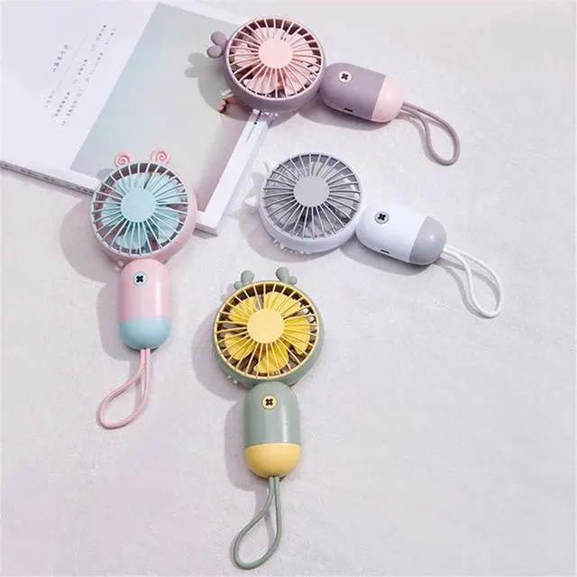 Alt view image 6 of 6 - Mini Handheld Fan Personal Portable Fan Speed Adjustable USB Rechargeable Fan Powerful Eyelash Fan for Women Men Indoor Outdoor (Color : Green)