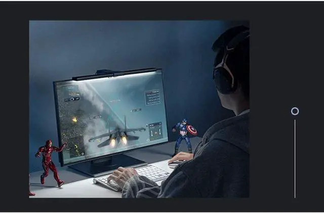 Alt view image 3 of 5 - Screen Light Bar Computer Monitor Lamp - No Glare Eye Care Led Clip on Lamp Smart Auto-dimming USB Powered, Protect Your Eyes