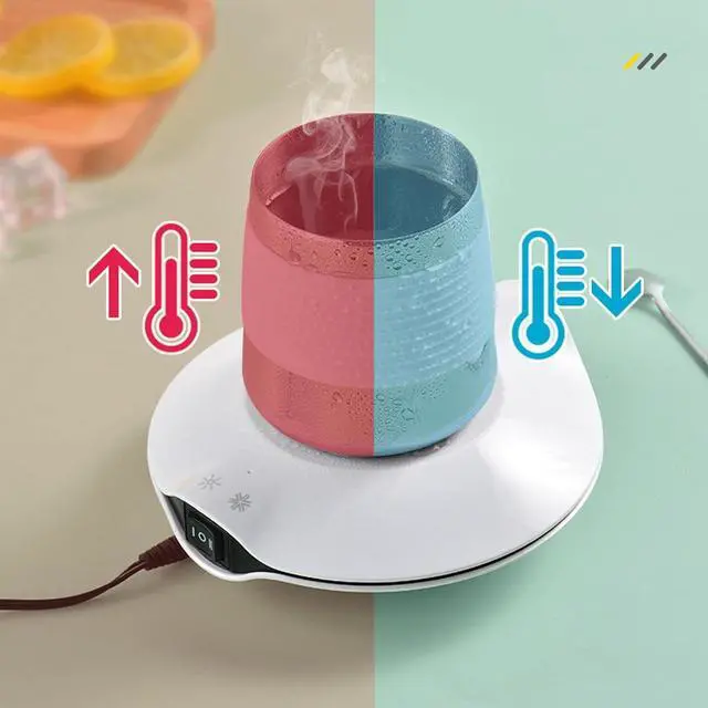 Alt view image 4 of 7 - Coffee Warmer USB Powered, White Portable Heating Mat for Mug and Tea Cup - Constant Temperature, Cooling and Heating Dual Use, Rechargeable for Desk and Office