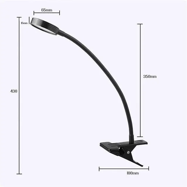 Alt view image 2 of 4 - GeRRiT Clip on LED Light - USB Reading Light, Eye Protection Bed Night Desk Lamp, 360° Flexible Gooseneck Clamp Ring Light for Laptop Video Conference (Color : A)