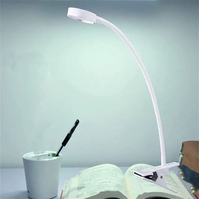 Alt view image 3 of 4 - GeRRiT Clip on LED Light - USB Reading Light, Eye Protection Bed Night Desk Lamp, 360° Flexible Gooseneck Clamp Ring Light for Laptop Video Conference (Color : A)